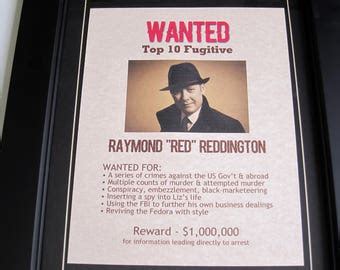 raymond reddington wanted poster.